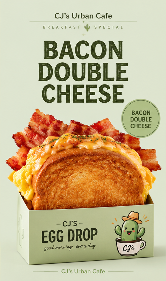 Bacon Double Cheese Egg Drop
